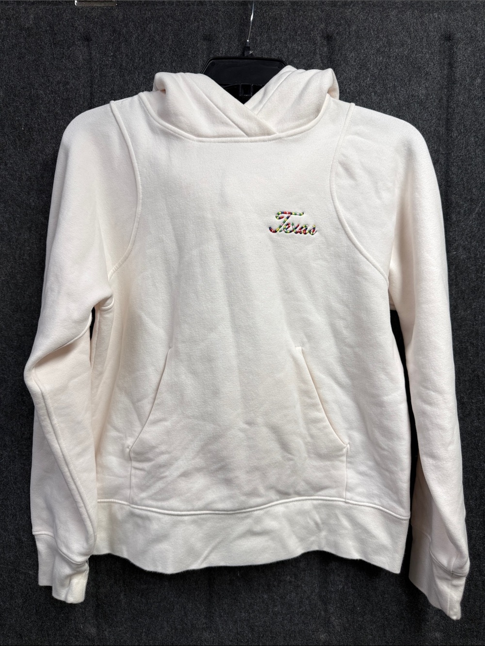 lululemon athletica Cream Hoodie with Multicolor Embroidered Script